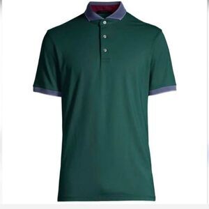 GREYSON Cherokee polo- green/purple- M